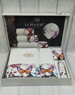 Подарочный набор полотенец с духами La Maison Butterfly