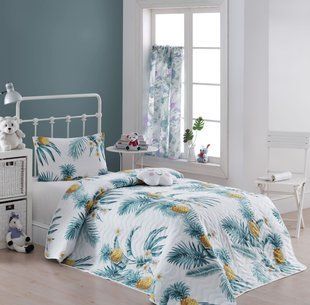 Покрывало стеганое с наволочкой Eponj Home CustomAnanas beyaz белый 160х220