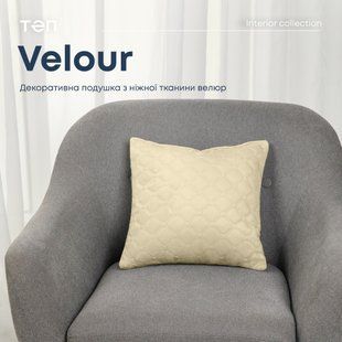 Подушка декоративна VELOUR 50х70 см бежевий