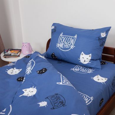 Комплект постільної білизни ТЕП Soft dreams Кошенятка сині 50x70 підлітковий