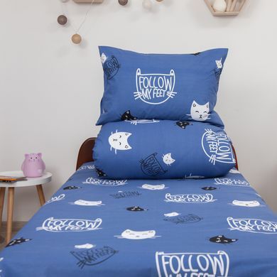 Комплект постільної білизни ТЕП Soft dreams Кошенятка сині 50x70 підлітковий