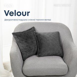 Подушка декоративна VELOUR 40х40 см сірий