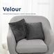 Подушка декоративна VELOUR 40х40 см сірий