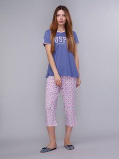 Домашній штяг US Polo Assn Футболка і бриджі 15601 сині L