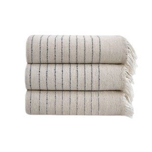 Полотенце из льна Lotus Home - Line черное 50*90