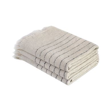 Полотенце из льна Lotus Home - Line черное 50*90