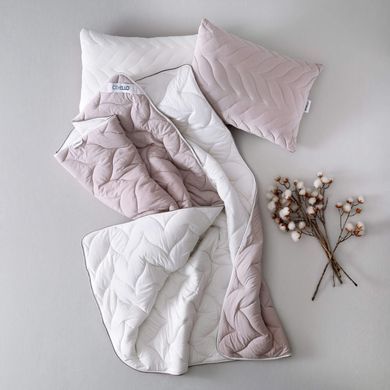 Ковдра антиалергенна Othello Colora Lilac/Cream двоспальна євро 195х215 см