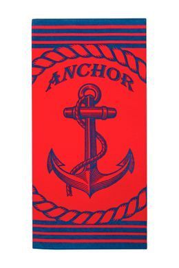 Полотенце Lotus пляжное Anchor New красный 75*150 велюр