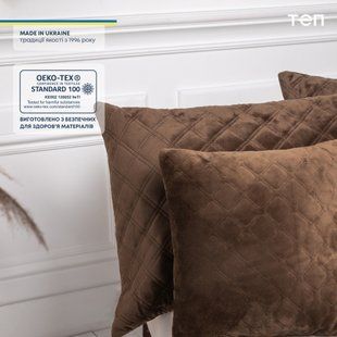 Подушка декоративна VELOUR 40х40 см коричневий