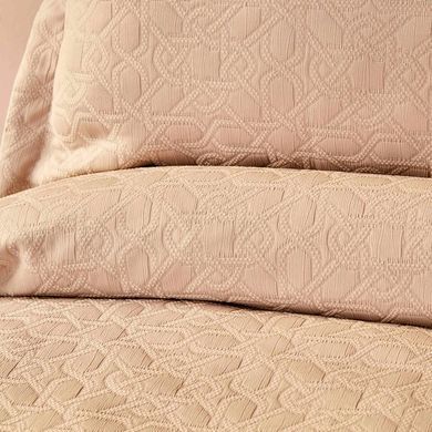 Покривало з наволочкою Karaca Home Back To Basic pudra 160x240 полуторний