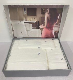 Полотенце Maison D'or 3шт Reve De Papillon White-Grey