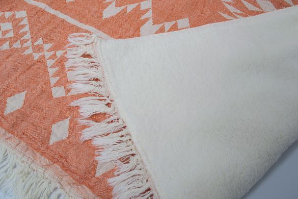 Плед мікроплюш Barine Kilim orange 130x170