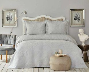 Покривало з наволочками Karaca Home Eva mavi блакитний 230x240