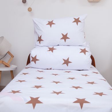 Комплект постільної білизни ТЕП Soft dreams Зірки какао 50x70 підлітковий