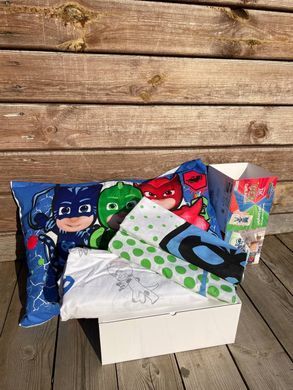 Підлітковий комплект Disney TAC PJ Masks Cek Ранфорс / простирадло на резинці
