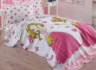 Покрывало пике Eponj Home Beatiful girl beyaz белый вафельный 160х235