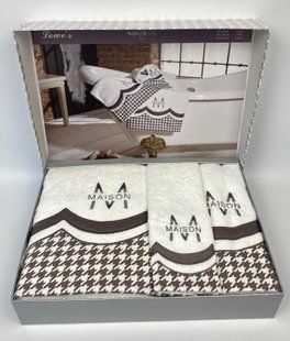 Полотенце Maison D'or 3шт Lowe's White-Brown