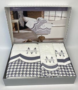 Полотенце Maison D'or 3шт Lowe's White-Grey
