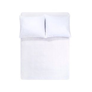 Простынь на резинке с наволочками Iris Home ранфорс White белый 160*200+70*70 2