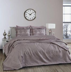 Покрывало жаккардовое Dantela Vita Justo Lavanda 250х260+2 наволочки 50х70 с ушками