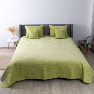 Покрывало ТЕП VELOUR 180x240 см салатове ромб круглый