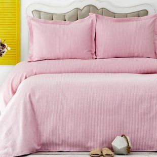 Покривало з наволочками Karaca Home Cally pembe рожевий 230x240 євро
