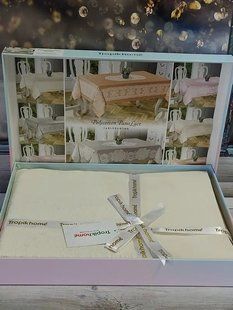 Жакардовая скатерть Tropik home ROYAL 150х220см