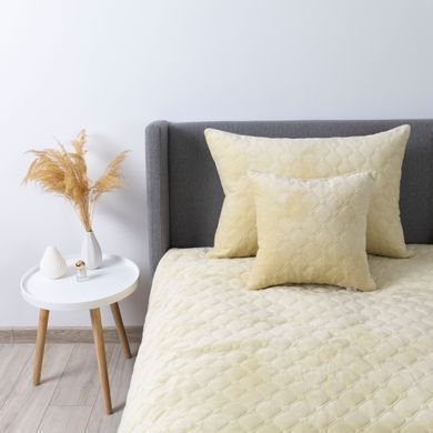 Покривало ТЕП VELOUR 150х210 см бежевий/ромб прямий
