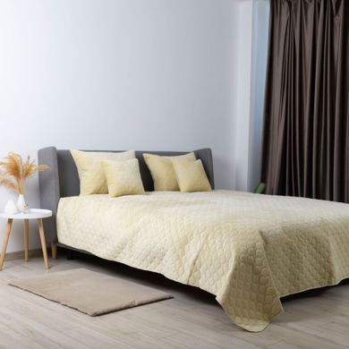 Покривало ТЕП VELOUR 150х210 см бежевий/ромб прямий