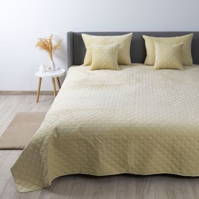 Покривало ТЕП VELOUR 150х210 см бежевий/ромб прямий