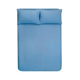 Простирадло з наволочками Lotus Home Фланель Calm блакитний 160x230+50x70 2