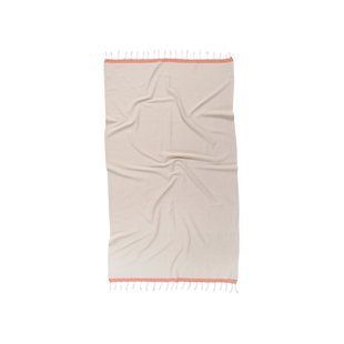 Полотенце Barine Pestemal Basak 95*165 Beige-Orange бежевый-оранжевый