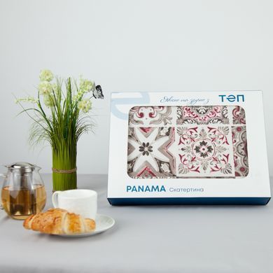 Скатерть водоотталкивающая Panama 180х220 см Red Provence