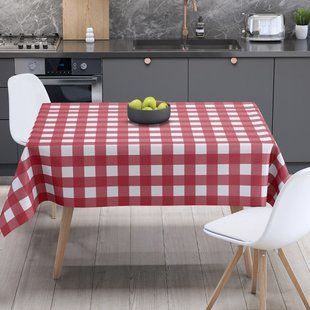 Скатерть водоотталкивающая Panama 180х220 см Red Check