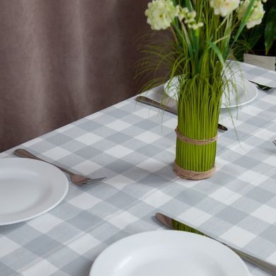 Скатерть водоотталкивающая Panama 180х220 см Light Grey Check