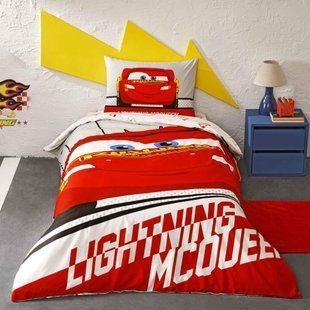Підлітковий комплект Disney TAC Cars Lightning Ранфорс простирадло на резинці