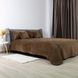 Покривало ТЕП VELOUR 150х210 см коричневе/ромб круглий