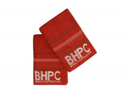 Набір рушників Beverly Hills Polo Club 355BHP1450 Botanik Brick Red 70x140
