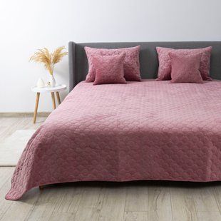 Покрывало ТЕП VELOUR 150х210 см Mesa Rose ромб круглый