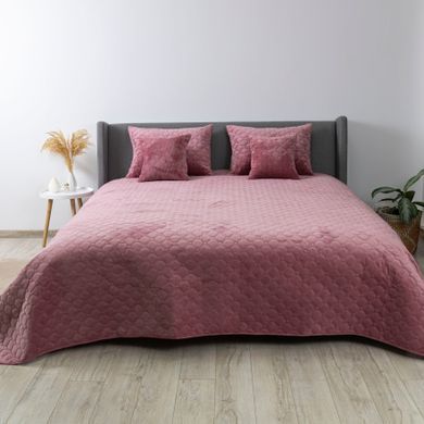 Покривало ТЕП VELOUR 150х210 см Mesa Rose/ромб круглий