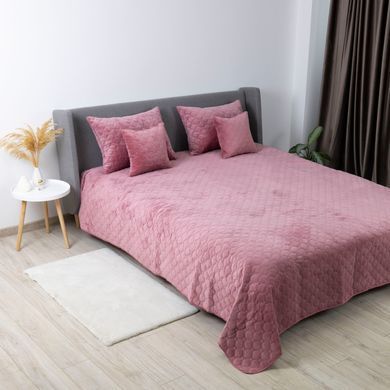 Покривало ТЕП VELOUR 150х210 см Mesa Rose/ромб круглий