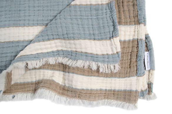 Рушник Lotus Home - Milana muslin lead blue-khaki 45*100