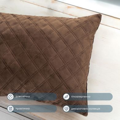 Подушка декоративна VELOUR 50х70 см коричневий